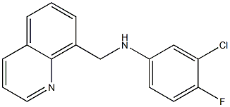 3-chloro-4-fluoro-N-(quinolin-8-ylmethyl)aniline Struktur