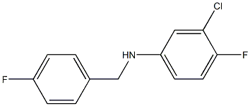3-chloro-4-fluoro-N-[(4-fluorophenyl)methyl]aniline,,结构式