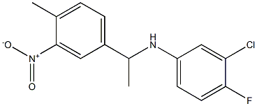 3-chloro-4-fluoro-N-[1-(4-methyl-3-nitrophenyl)ethyl]aniline