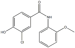 3-chloro-4-hydroxy-N-(2-methoxyphenyl)benzamide 化学構造式