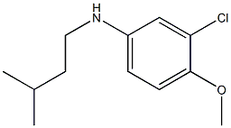 3-chloro-4-methoxy-N-(3-methylbutyl)aniline 化学構造式