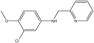 3-chloro-4-methoxy-N-(pyridin-2-ylmethyl)aniline 化学構造式