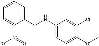 3-chloro-4-methoxy-N-[(2-nitrophenyl)methyl]aniline Structure