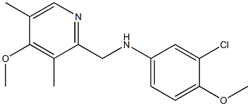 3-chloro-4-methoxy-N-[(4-methoxy-3,5-dimethylpyridin-2-yl)methyl]aniline,,结构式