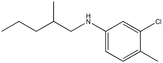 3-chloro-4-methyl-N-(2-methylpentyl)aniline Struktur