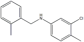 3-chloro-4-methyl-N-[(2-methylphenyl)methyl]aniline,,结构式