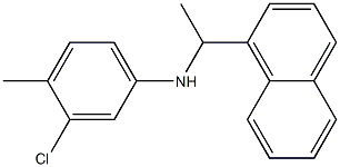 3-chloro-4-methyl-N-[1-(naphthalen-1-yl)ethyl]aniline,,结构式