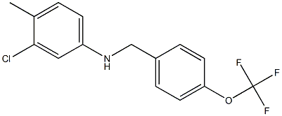 3-chloro-4-methyl-N-{[4-(trifluoromethoxy)phenyl]methyl}aniline Structure