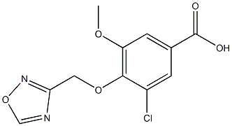 3-chloro-5-methoxy-4-(1,2,4-oxadiazol-3-ylmethoxy)benzoic acid,,结构式