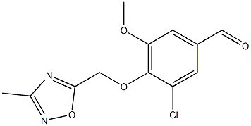 3-chloro-5-methoxy-4-[(3-methyl-1,2,4-oxadiazol-5-yl)methoxy]benzaldehyde Structure