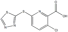 3-chloro-6-(1,3,4-thiadiazol-2-ylsulfanyl)pyridine-2-carboxylic acid Structure