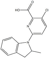 3-chloro-6-(2-methyl-2,3-dihydro-1H-indol-1-yl)pyridine-2-carboxylic acid