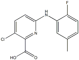  3-chloro-6-[(2-fluoro-5-methylphenyl)amino]pyridine-2-carboxylic acid