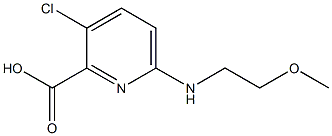 3-chloro-6-[(2-methoxyethyl)amino]pyridine-2-carboxylic acid 结构式