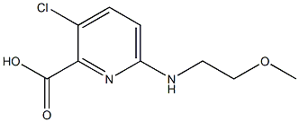 3-chloro-6-[(2-methoxyethyl)amino]pyridine-2-carboxylic acid Structure