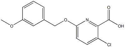 3-chloro-6-[(3-methoxyphenyl)methoxy]pyridine-2-carboxylic acid Structure