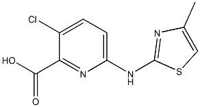 3-chloro-6-[(4-methyl-1,3-thiazol-2-yl)amino]pyridine-2-carboxylic acid|