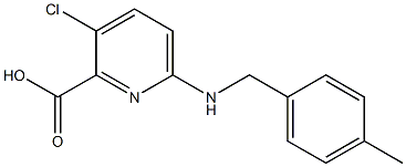 3-chloro-6-{[(4-methylphenyl)methyl]amino}pyridine-2-carboxylic acid