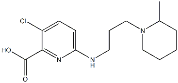 3-chloro-6-{[3-(2-methylpiperidin-1-yl)propyl]amino}pyridine-2-carboxylic acid,,结构式