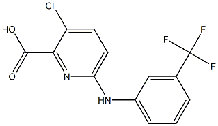 3-chloro-6-{[3-(trifluoromethyl)phenyl]amino}pyridine-2-carboxylic acid Structure