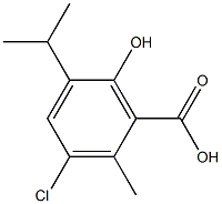 3-chloro-6-hydroxy-2-methyl-5-(propan-2-yl)benzoic acid,,结构式