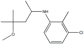 3-chloro-N-(4-methoxy-4-methylpentan-2-yl)-2-methylaniline,,结构式