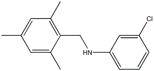 3-chloro-N-[(2,4,6-trimethylphenyl)methyl]aniline Struktur