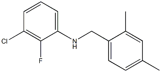 3-chloro-N-[(2,4-dimethylphenyl)methyl]-2-fluoroaniline Struktur