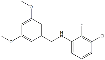 3-chloro-N-[(3,5-dimethoxyphenyl)methyl]-2-fluoroaniline Structure