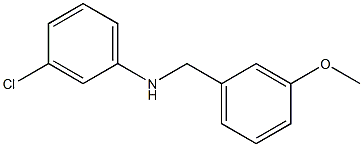 3-chloro-N-[(3-methoxyphenyl)methyl]aniline,,结构式