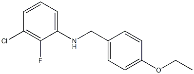 3-chloro-N-[(4-ethoxyphenyl)methyl]-2-fluoroaniline Structure