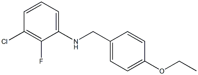 3-chloro-N-[(4-ethoxyphenyl)methyl]-2-fluoroaniline 化学構造式