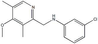3-chloro-N-[(4-methoxy-3,5-dimethylpyridin-2-yl)methyl]aniline,,结构式