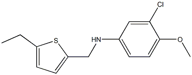 3-chloro-N-[(5-ethylthiophen-2-yl)methyl]-4-methoxyaniline 化学構造式