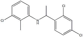 3-chloro-N-[1-(2,4-dichlorophenyl)ethyl]-2-methylaniline Structure