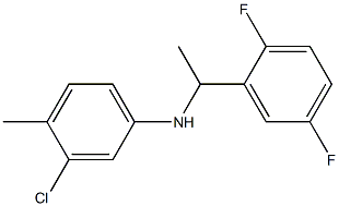 3-chloro-N-[1-(2,5-difluorophenyl)ethyl]-4-methylaniline,,结构式