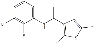 3-chloro-N-[1-(2,5-dimethylthiophen-3-yl)ethyl]-2-fluoroaniline Structure