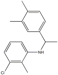 3-chloro-N-[1-(3,4-dimethylphenyl)ethyl]-2-methylaniline 化学構造式
