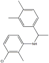 3-chloro-N-[1-(3,4-dimethylphenyl)ethyl]-2-methylaniline Structure