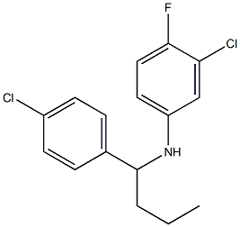 3-chloro-N-[1-(4-chlorophenyl)butyl]-4-fluoroaniline,,结构式