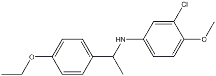 3-chloro-N-[1-(4-ethoxyphenyl)ethyl]-4-methoxyaniline,,结构式