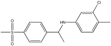 3-chloro-N-[1-(4-methanesulfonylphenyl)ethyl]-4-methylaniline Structure
