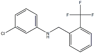 3-chloro-N-{[2-(trifluoromethyl)phenyl]methyl}aniline,,结构式