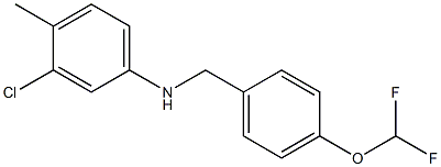 3-chloro-N-{[4-(difluoromethoxy)phenyl]methyl}-4-methylaniline 化学構造式
