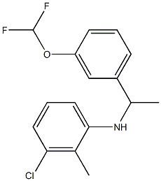 3-chloro-N-{1-[3-(difluoromethoxy)phenyl]ethyl}-2-methylaniline Structure