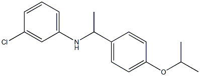 3-chloro-N-{1-[4-(propan-2-yloxy)phenyl]ethyl}aniline,,结构式
