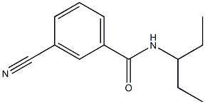 3-cyano-N-(1-ethylpropyl)benzamide,,结构式