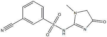 3-cyano-N-(1-methyl-4-oxo-4,5-dihydro-1H-imidazol-2-yl)benzene-1-sulfonamide