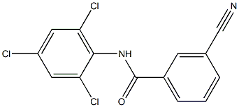 3-cyano-N-(2,4,6-trichlorophenyl)benzamide 结构式