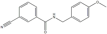 3-cyano-N-(4-methoxybenzyl)benzamide Struktur